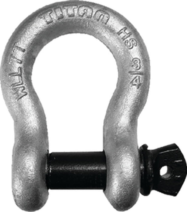 Titan Chain 10319614 High Strength Galvanized Bow Shackle, 3/4"
