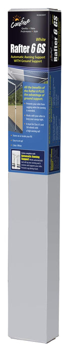 Powerwinch 902865WHT Carefree Rafter 6 GS Automatic Awning Support Plus Ground, Support, White/White Castings