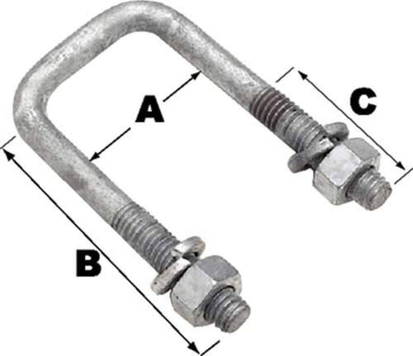 Seachoice 57220 Sq U-Bolt-3 1/16X2 13/16(Bulk