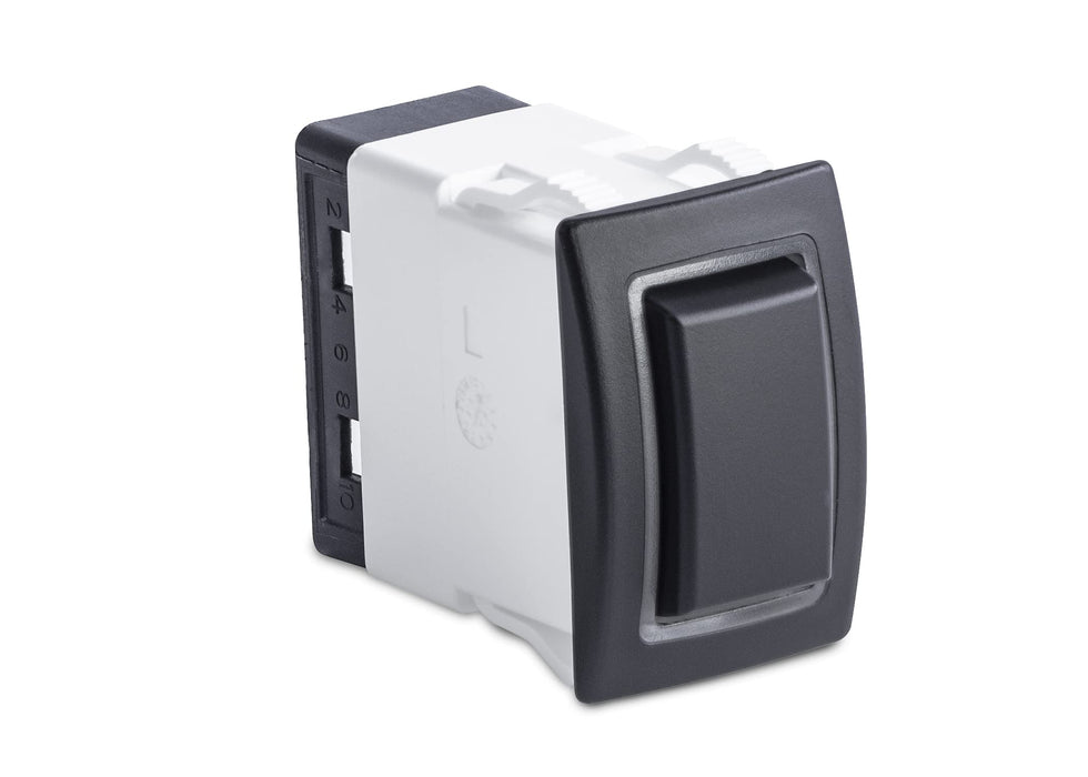 Sierra RK40670B Rocker Switch w/Halo LED Light, ON OFF ON, DPDT, Blue