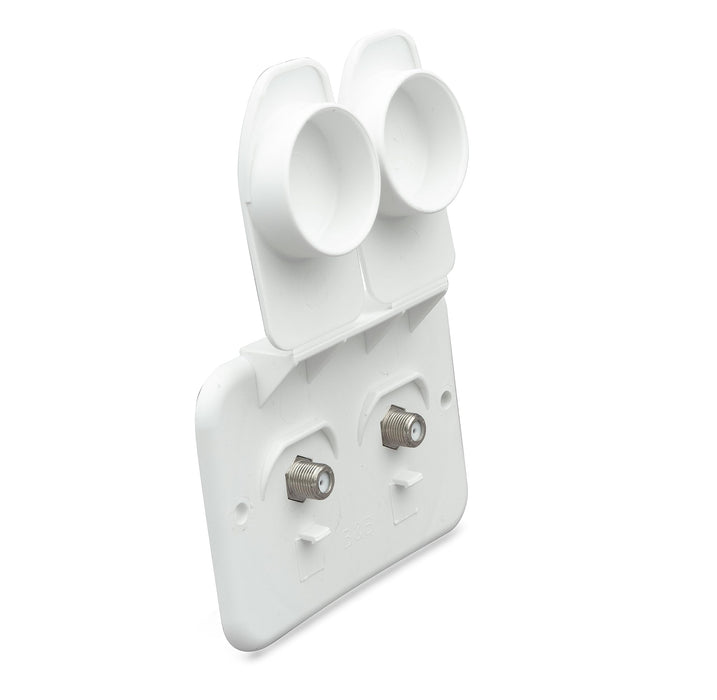 B&B Molders 94323 Cable TV Plate, Polar White