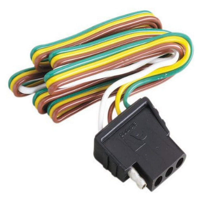 Attwood 7663-5 Wiring Harness/Connector 4-Way Flat, 18" Plug and 48" Socket