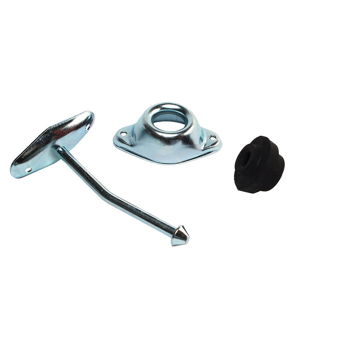 RV Designer E257 Entry Door Holder Metal Plunger Angled, 4-3/4"