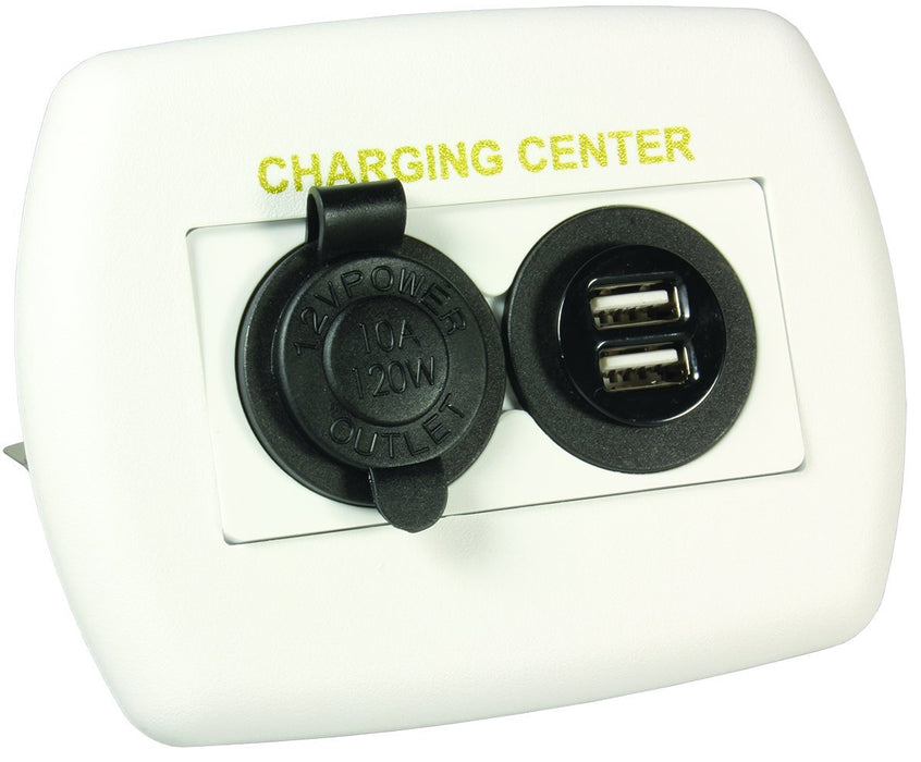 JR Products 15085 RV 12V/USB Charging Center