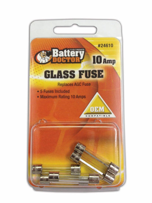 Wirthco 24630 Battery Doctor AGC Glass Fuse, 30A, 5/Pk