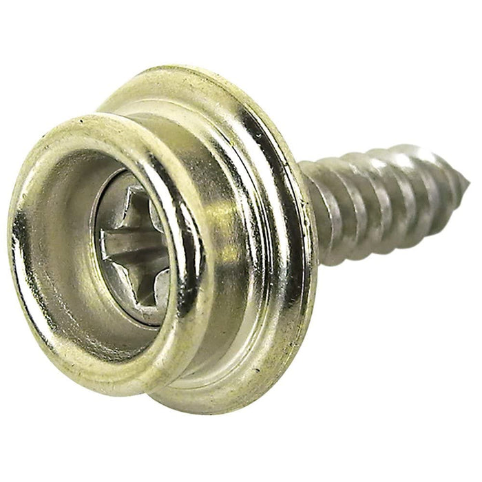 Seachoice BPH7250SC SS Button Stud w/ Tapping Screw #8 x 3/8", Qty. 100