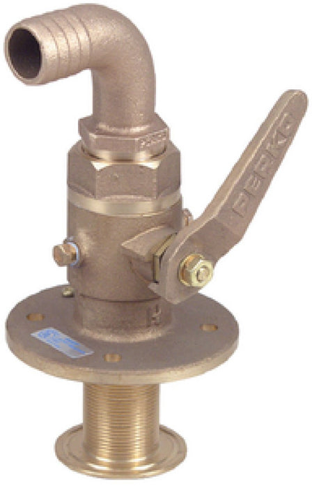 Perko 0834007PLB 1-1/4" Bronze Seacock w/90Â° Tail Piece