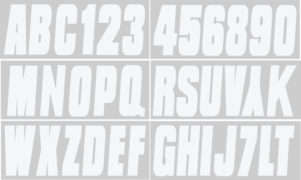 Hardline Products WHI350EC Series 350 Registration Kit, Solid Color Font (Includes 4 Sets of 3" A-Z, 0-9)