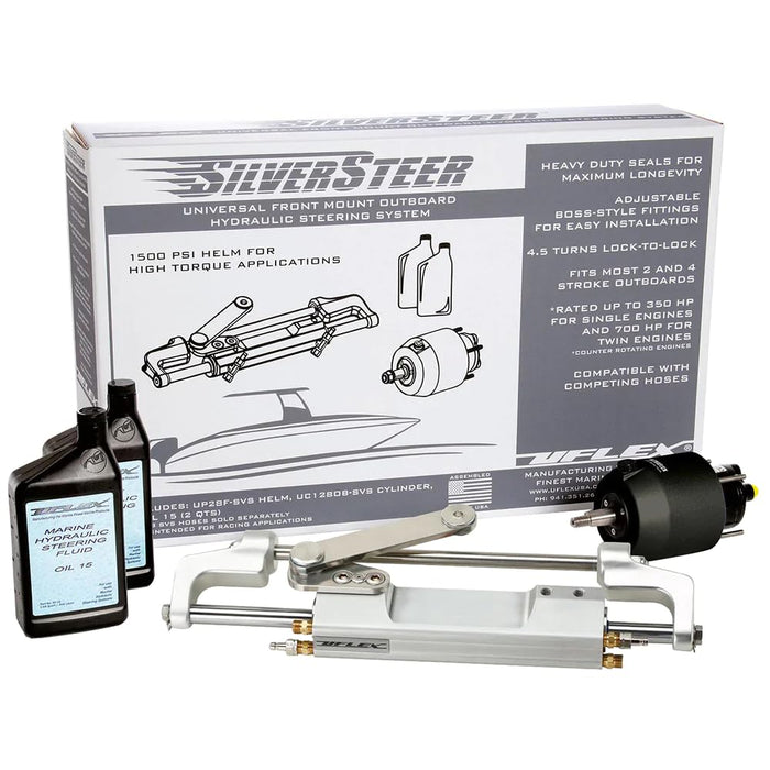 Uflex USA SILVERSTEERXP1T Uflex SILVERSTEERXP1T Uflex Universal Front Mount, Outboard Hydralic Steering System
