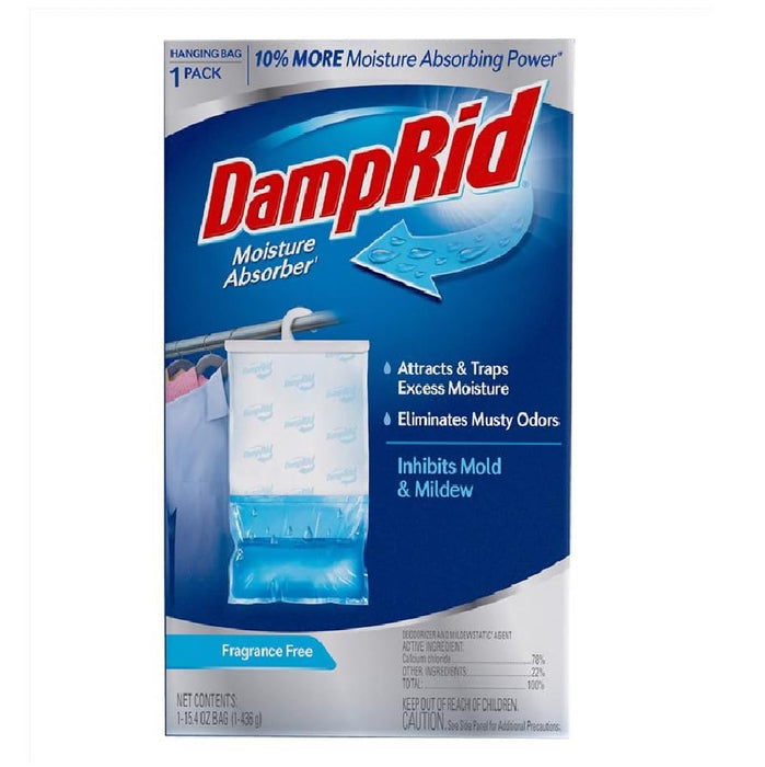 Damp Rid FG80FFESB Fragrance Free Hanging Moisture Absorber, 14 oz.
