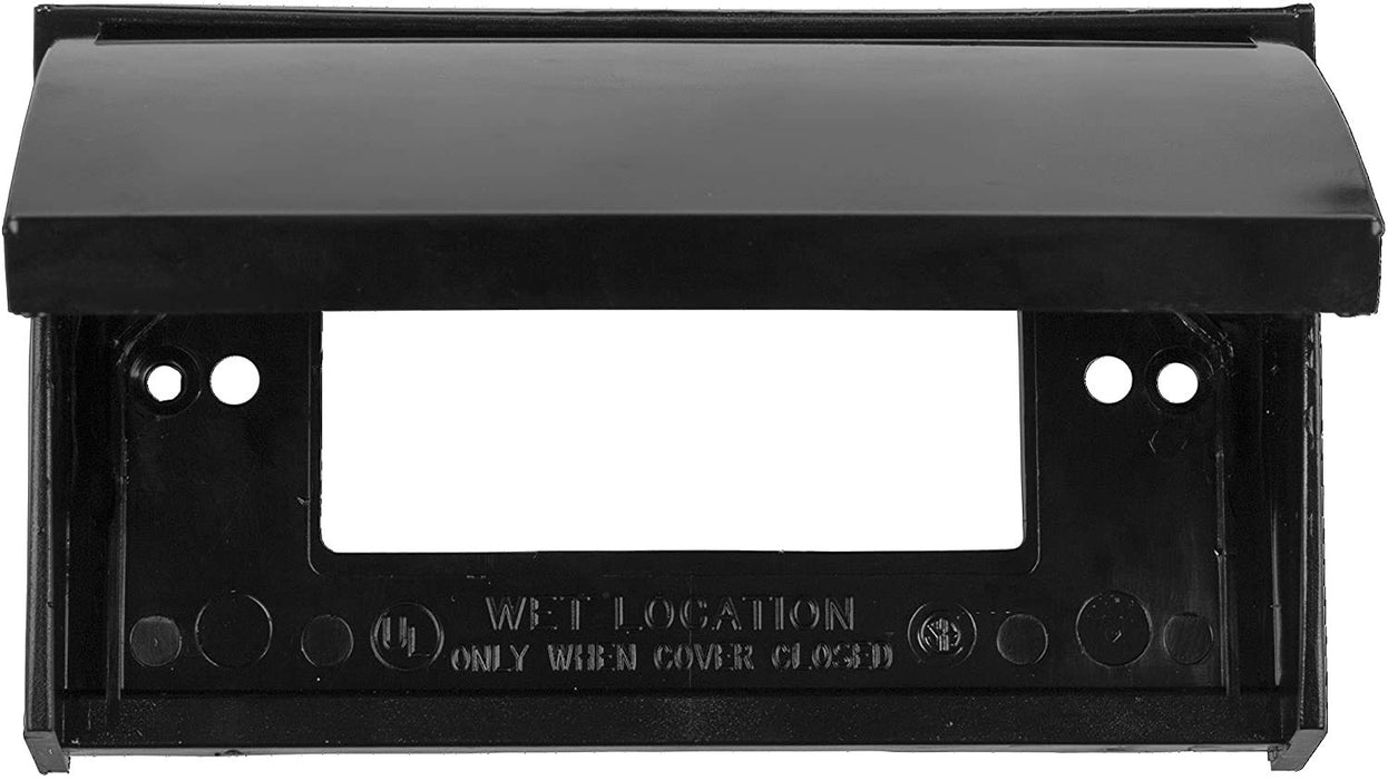 JR Products 05-12215 Black GFCI Weatherproof RV Outlet Cover