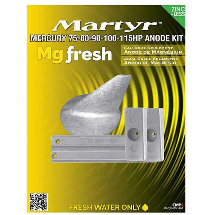 Martyr CMM75115KITM Magnesium Anode Kit For Mercury 75-80-90-100-115HP Engines