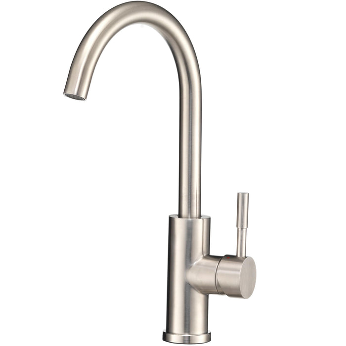 Dura Faucet DF-MK531LK-SN DFNML210CP Heavy Duty Arc Single Lever Lavatory Faucet, Chrome