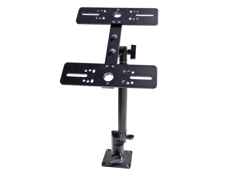 Millennium Outdoors MM-002-BL Double Monitor Mount â€“ Black