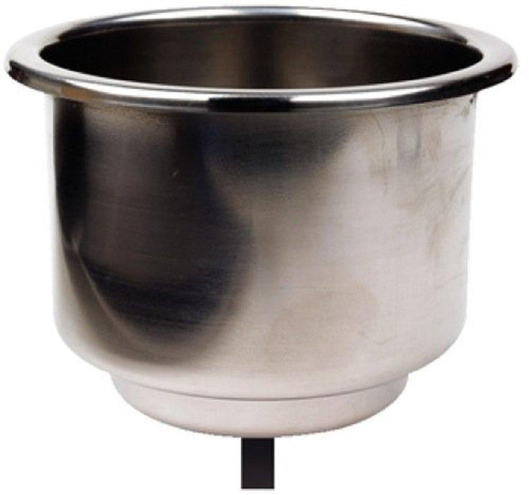 Seachoice 79391 Stainless Steel Recessed Drink Holder With Red LED Light