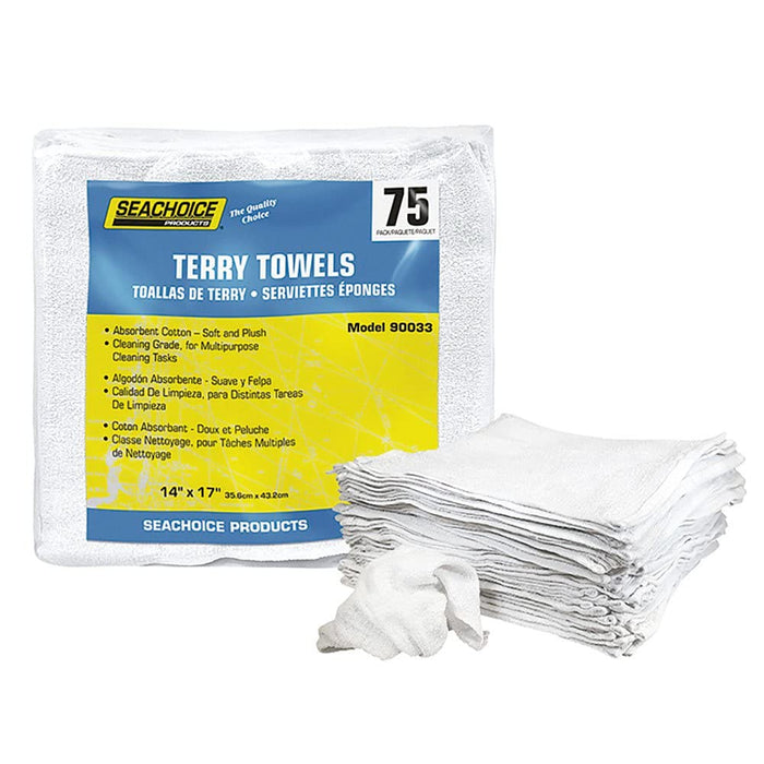 Seachoice T-90033-SC Terry Towels, 75-ct. Bag