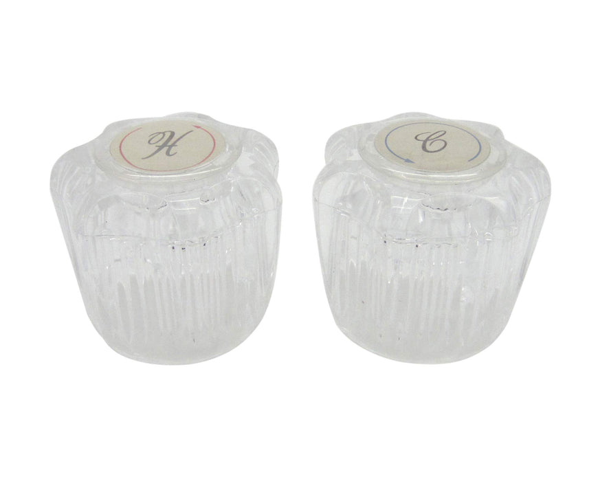 Dura Faucet DF-RKA Faucet Knobs, Crystal Acrylic, 1 pr.