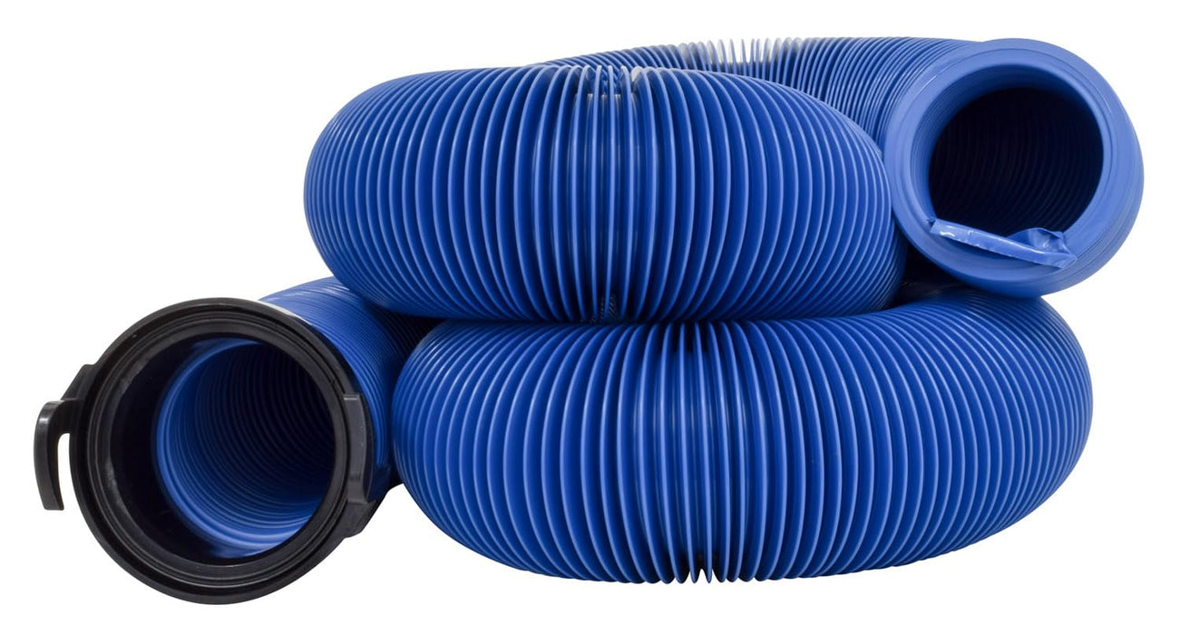 Valterra D04-0121 Blue Quick Drain 3" x 20' RV Sewer Hose & Adapter