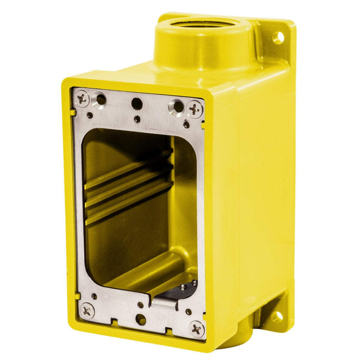 Hubbell HBL60CM83A Thermoplastic FD Box, Yellow