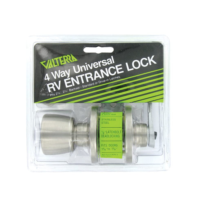 Valterra L32CS000 Stainless Steel 4 Way Universal Entrance Panic Proof Lock
