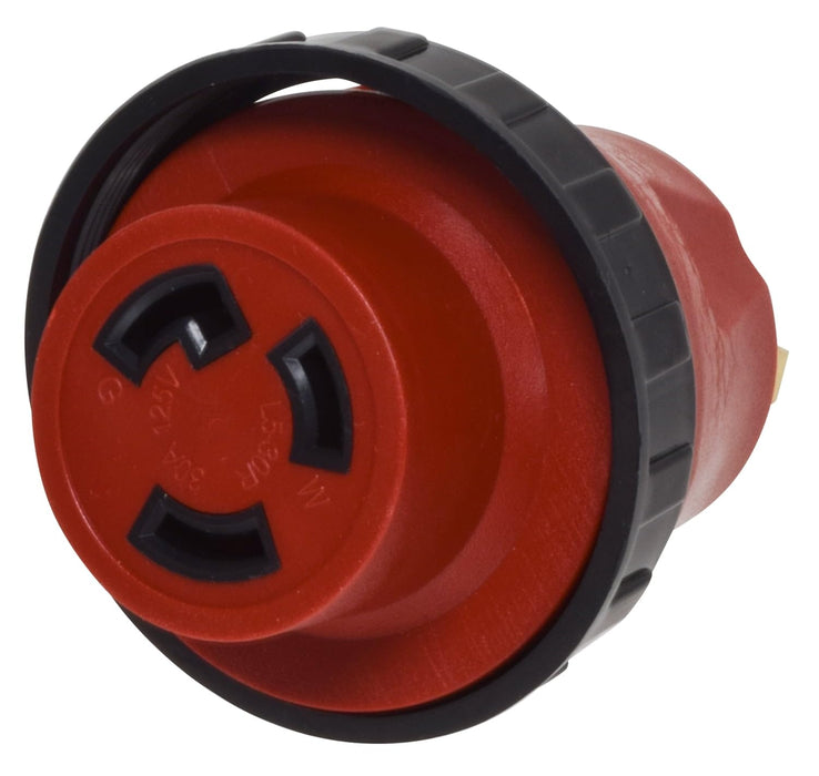 Valterra A10-3030DA Mighty Cord Electrical Adapter Plug W/ Locking Ring, 30AM-30AF Bulk