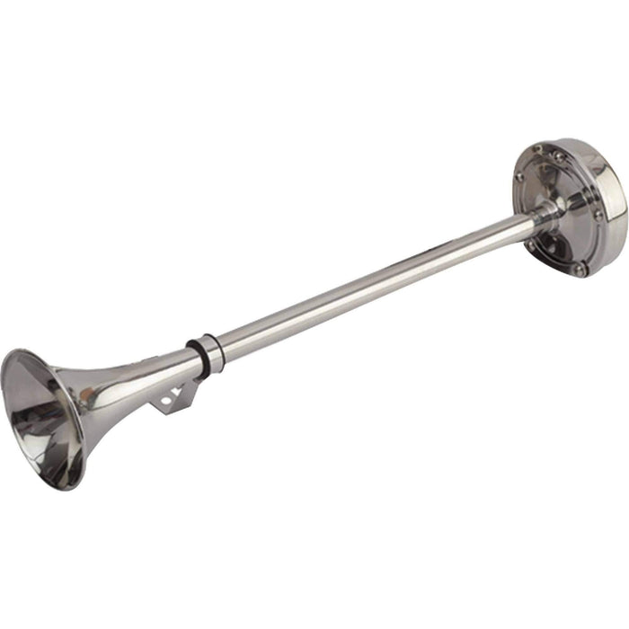 Sea Dog 431530-1 SeaDog Maxblast 2.5 Amp 118 DB 24V Single 16" Trumpet Horn, Stainless & Molded Motor Housing
