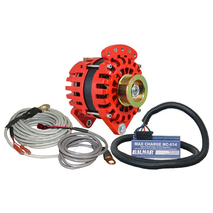 Balmar XT-DF-170-K6-KIT Alternator Kit, 3.15" Dual Foot Saddle, K6 Serpentine Pulley, Regulator & Temp Sensor, 170A