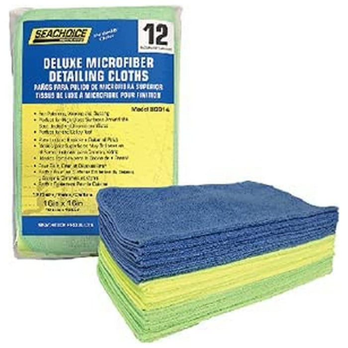 Seachoice W-90037-SC Microfiber 14" x 14" Cloths Variety Pack, 50-pk. Bag