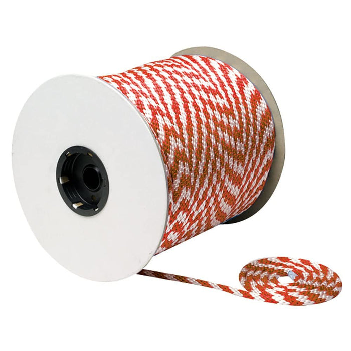 Seachoice 42770 Red/White Solid Braid MFP Multi-Purpose Spool (Derby Rope), 3/8" x 500'