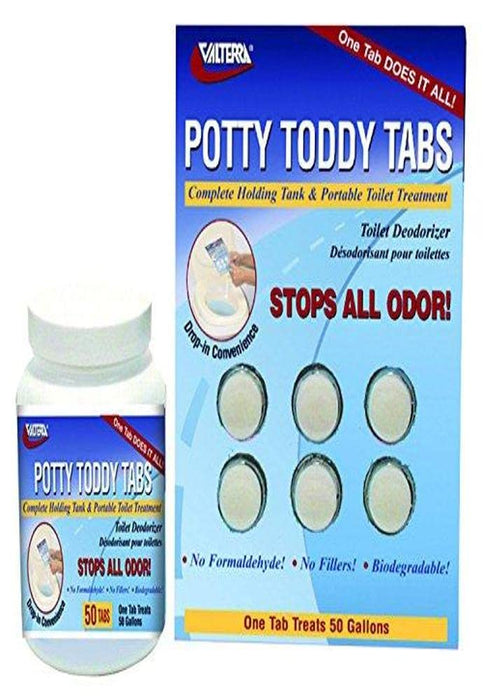 Valterra Q5004 Potty Toddy Tabs Non Toxic RV Toilet Odor Neutralizer Tablets