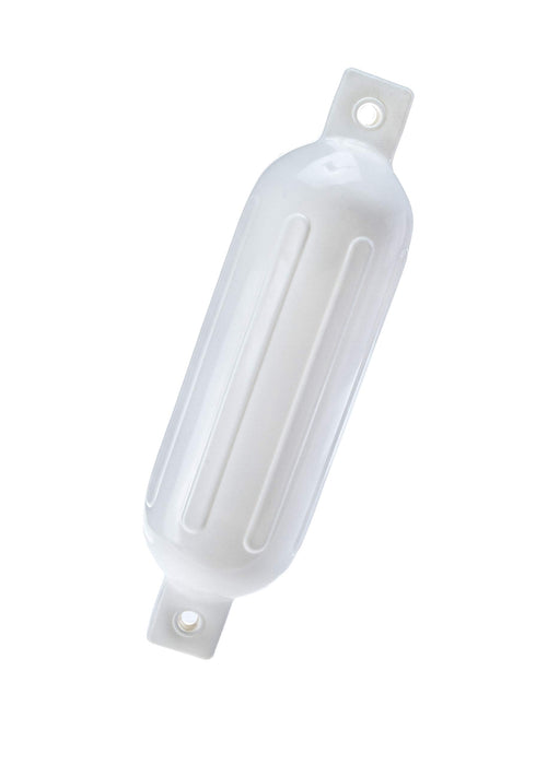 Seachoice DE79201S 79011 Twin Eye Ribbed Fender, White, 5.5 x 20"