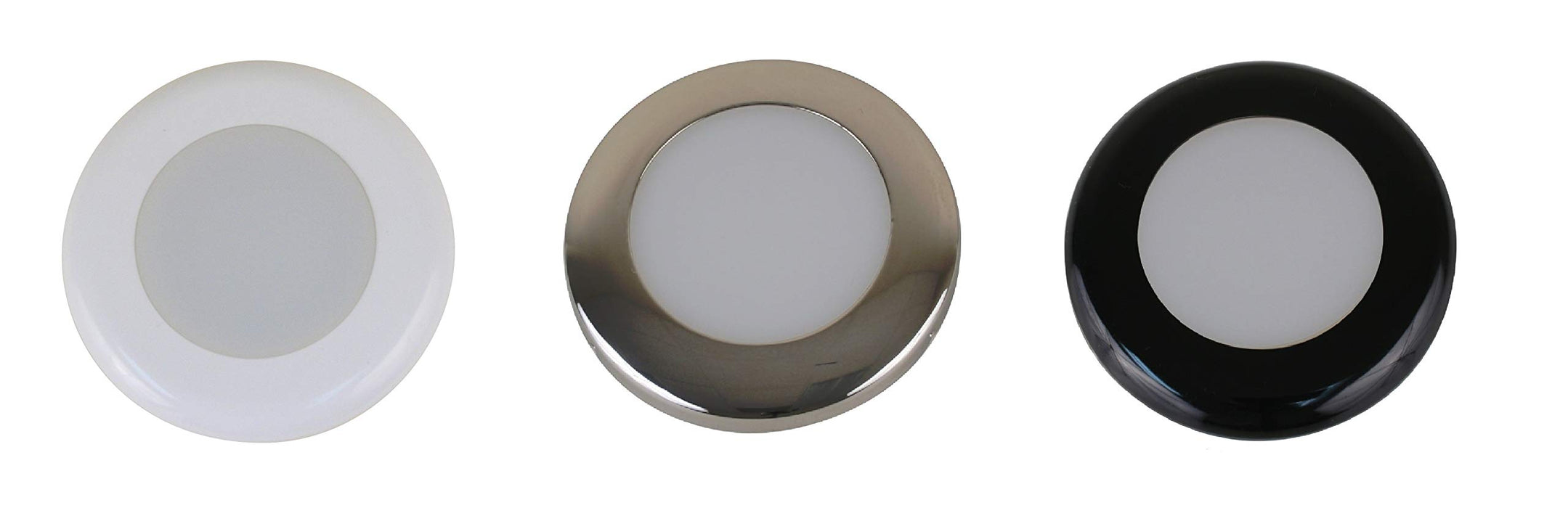 Scandvik 41302P LED 3" Flush Mount Ceiling Light, Warm White w/Blue Night Light