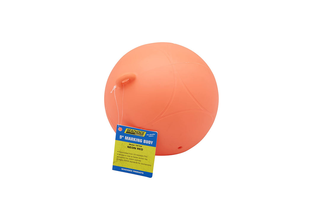 Seachoice DE95880S 79754 Slalom/Marking Buoy Neon Red, 9" Dia.