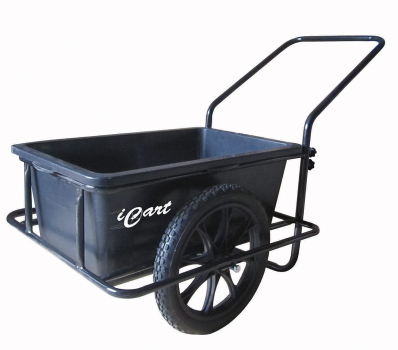 Dock Edge DE90605F Powder Coated Steel Frame iCart Dock Cart w/ Removable Poly, Bucket & Solid Tires