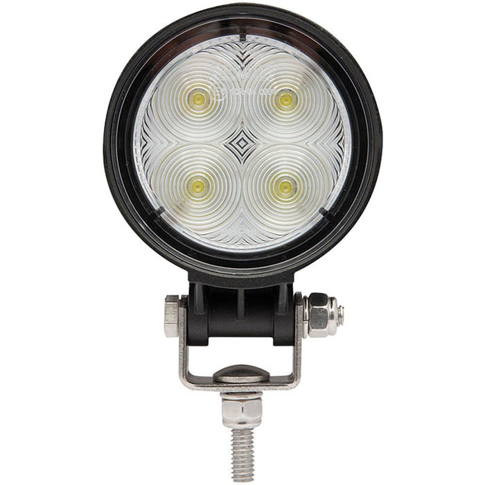 Seachoice TLL30FBSCH 51601 LED Flood Beam Round Work Light, 12/24V, Black Housing, 4 LEDs