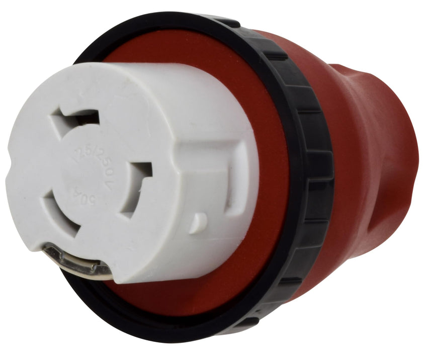 Valterra A10-1550DA Mighty Cord Electrical Adapter Plug W/ Locking Ring, 15AM-50AF Bulk