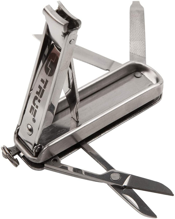 True Utility 6 in 1 Nailclip Kit Keychain with Ergonomic Stainless Steel Body