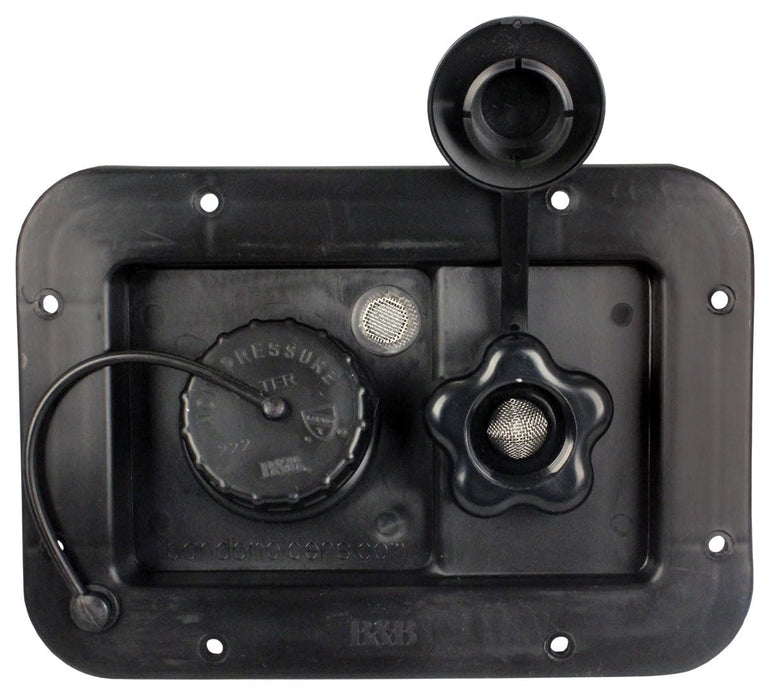 B&B Molders 94223 City/Gravity Dish W/ Plastic Check Valve, Black