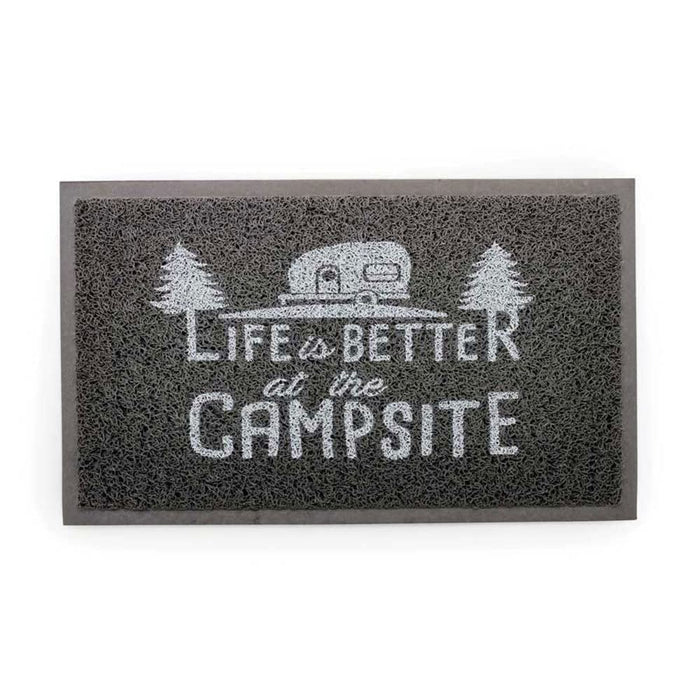 Camco 53200 Life Is Better At The Campsite Scrub Mat, Gray