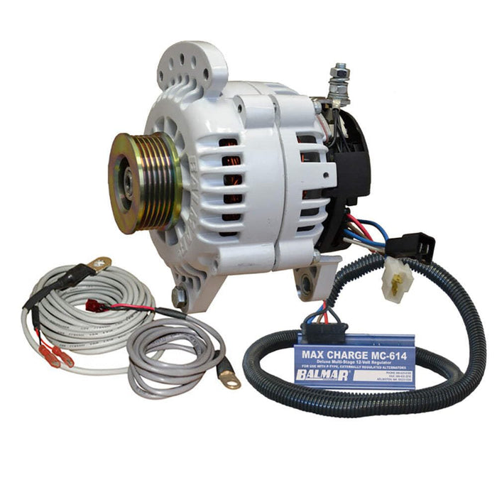Balmar 60-YP-MC-100-K6 Alternator 100 AMP Kit 12V 3.15" Dual Ft Saddle K6 Pulley, Regulator & Temp Sensor