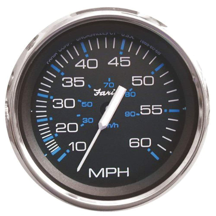 Faria F33704 Chesapeake SS Black 4" Gauge Mechanical Speedometer