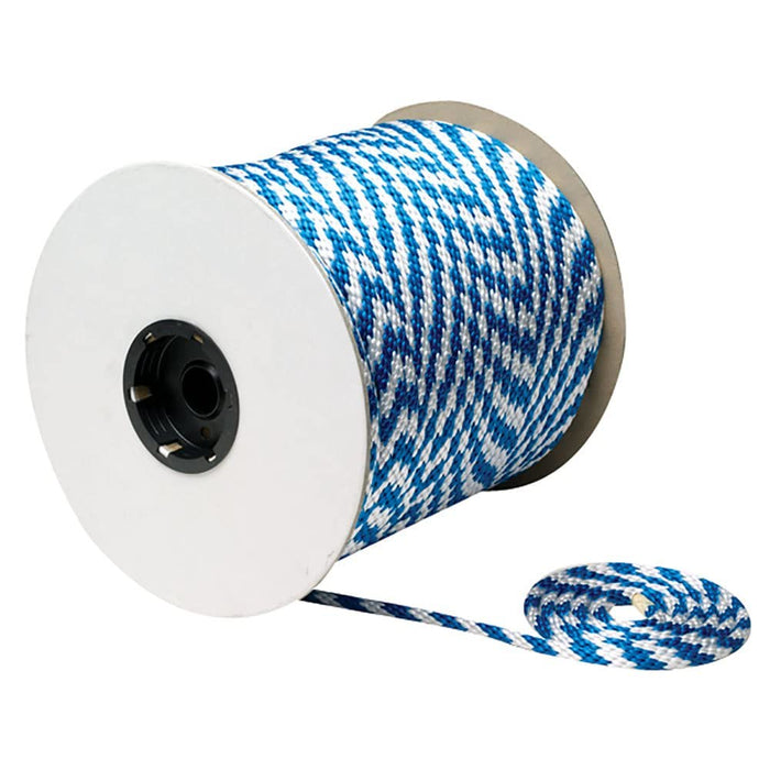 Seachoice 50-42780 Blue/White Solid Braid MFP Multi-Purpose Spool (Derby Rope), 3/8" x 500'