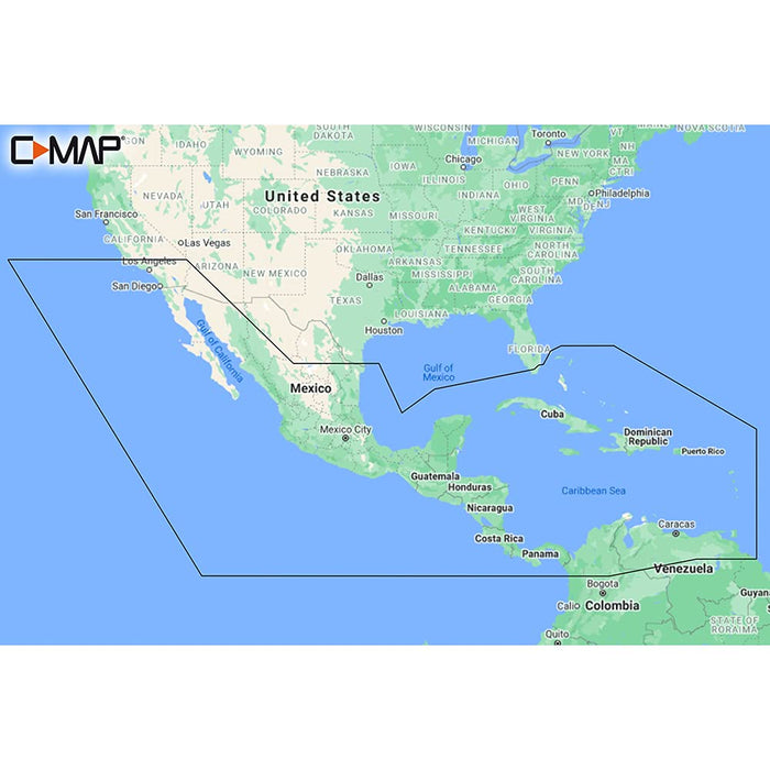 C-Map MNAY205MS Reveal Chart, Central America & The Caribbean