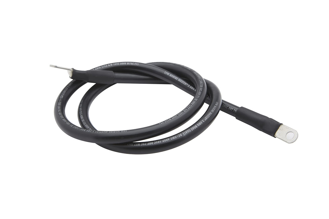 Seachoice 63003 Tinned Copper Battery Assembly, 2 AWG, Black, 4'