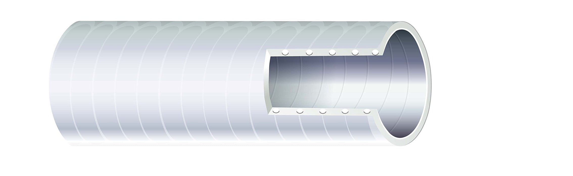 Shield 16-148-1186W Shields Marine Extra Heavy Duty Series 148 White Vac 50', Hose