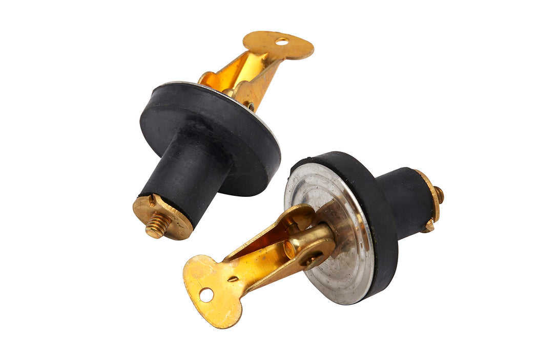 Seachoice Deck and Baitwell Plug, Brass, 2-Pack
