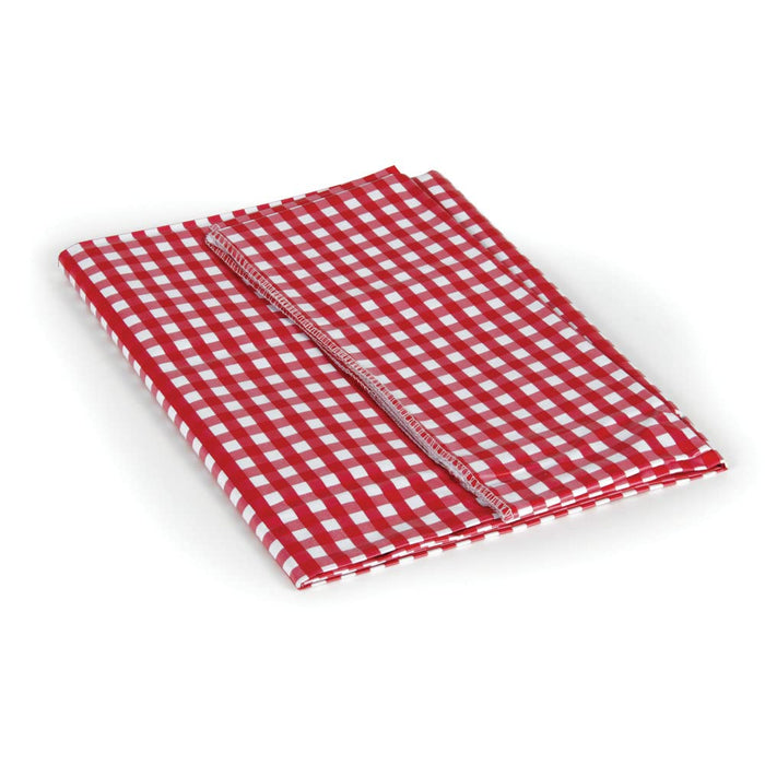 Camco 51019 Red and White Vinyl Tablecloth