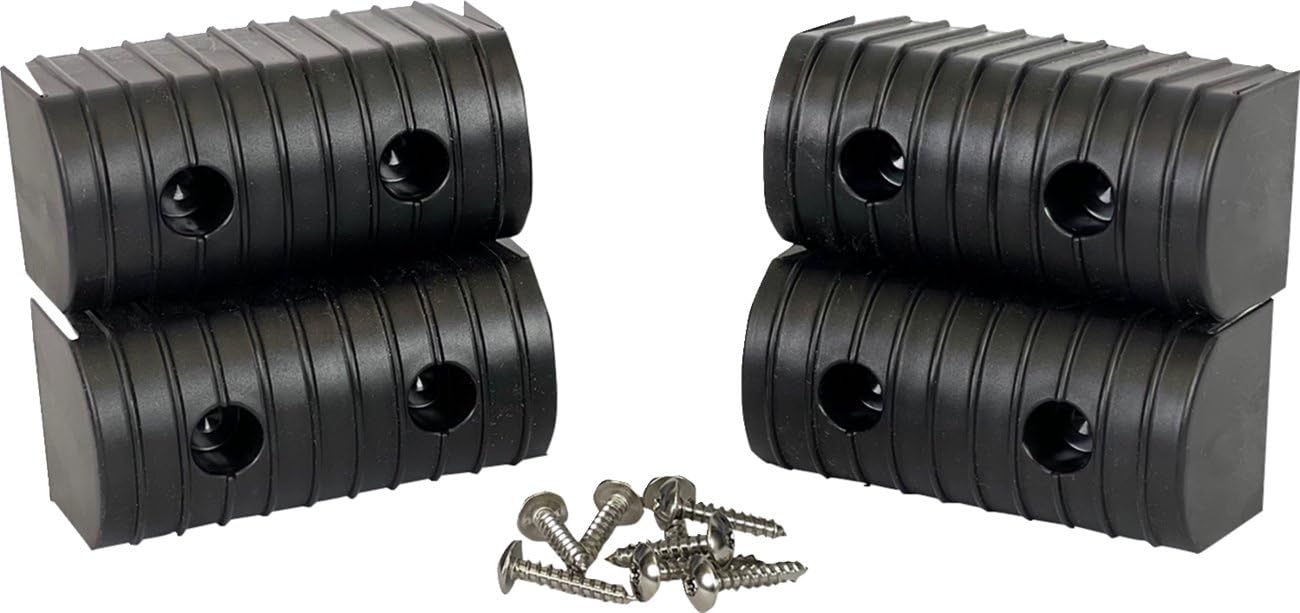 Caliber 23051-BK Bunk Wrap 2" x 4" End Cap Only, Black, 4/pk
