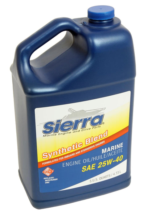 Sierra 18-9440-4 25W40 FCW Synthetic Blend I/O Oil, 5 Qt.
