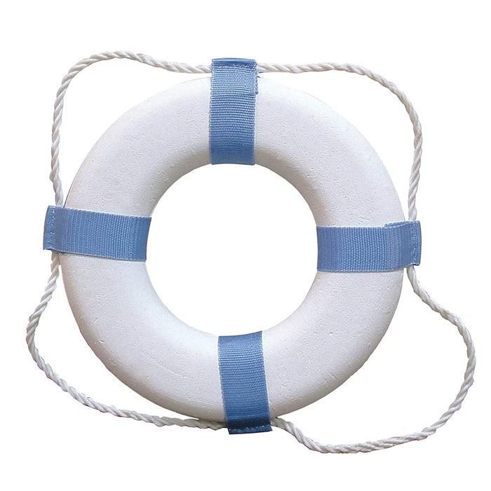 Taylor Made Products 371 Taylor 17" Decorative Ring Buoy, White/Blue (Not a Life Saving Device)